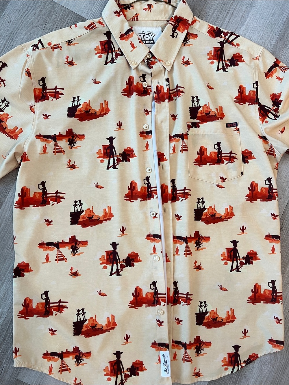 RSVLTS Toy Story Short-Sleeve Button-Down Shirt